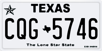 TX license plate CQG5746