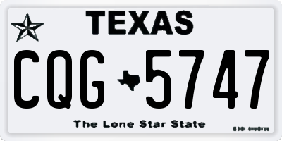 TX license plate CQG5747