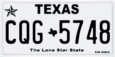 TX license plate CQG5748