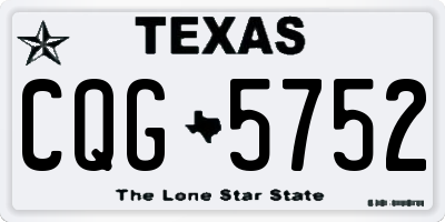 TX license plate CQG5752