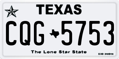 TX license plate CQG5753