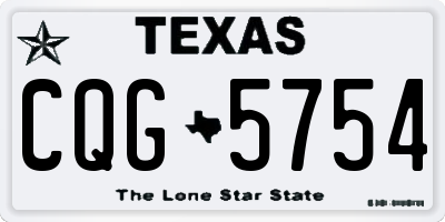 TX license plate CQG5754