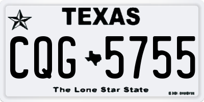 TX license plate CQG5755