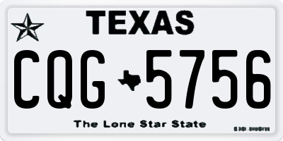 TX license plate CQG5756