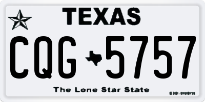 TX license plate CQG5757