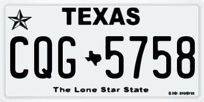 TX license plate CQG5758