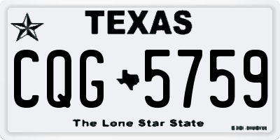TX license plate CQG5759
