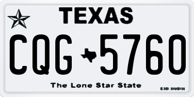 TX license plate CQG5760