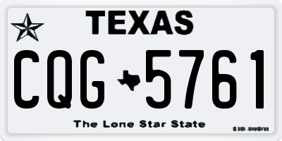 TX license plate CQG5761