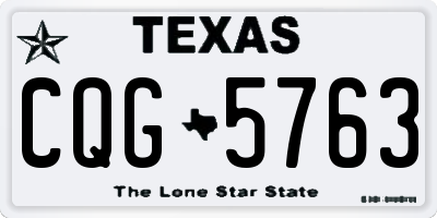TX license plate CQG5763