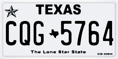 TX license plate CQG5764