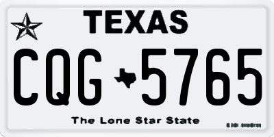 TX license plate CQG5765