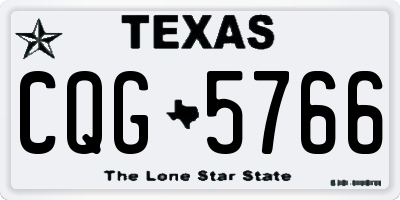 TX license plate CQG5766