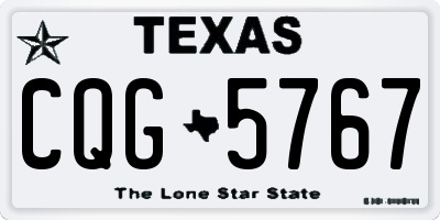 TX license plate CQG5767