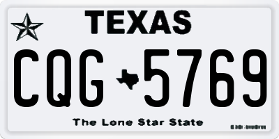 TX license plate CQG5769