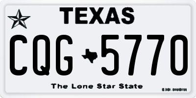 TX license plate CQG5770