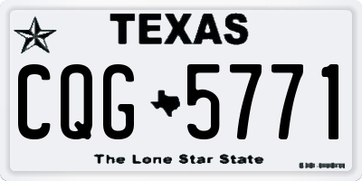 TX license plate CQG5771
