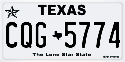 TX license plate CQG5774