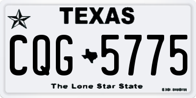TX license plate CQG5775