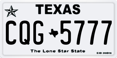 TX license plate CQG5777