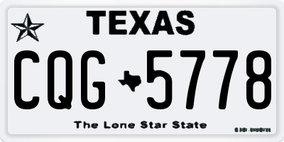 TX license plate CQG5778