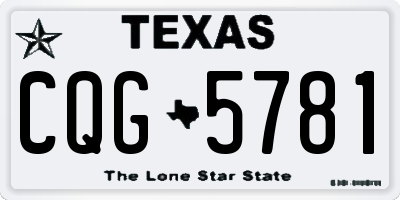 TX license plate CQG5781