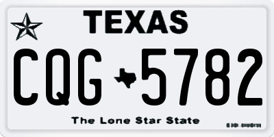 TX license plate CQG5782