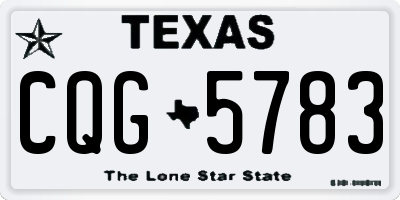 TX license plate CQG5783