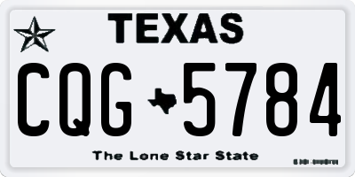 TX license plate CQG5784