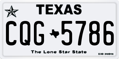 TX license plate CQG5786