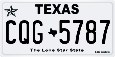 TX license plate CQG5787
