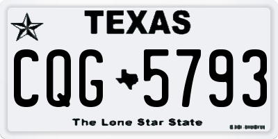 TX license plate CQG5793