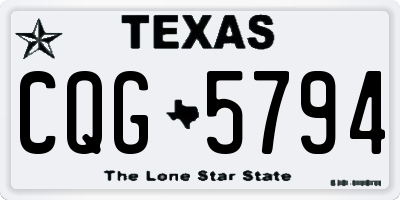TX license plate CQG5794