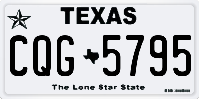 TX license plate CQG5795
