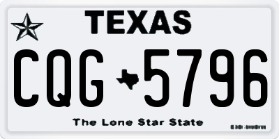 TX license plate CQG5796