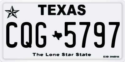 TX license plate CQG5797