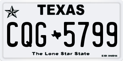 TX license plate CQG5799