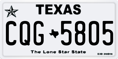 TX license plate CQG5805