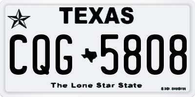 TX license plate CQG5808