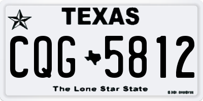 TX license plate CQG5812