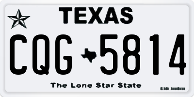 TX license plate CQG5814