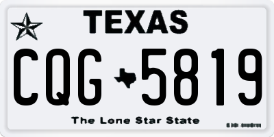 TX license plate CQG5819