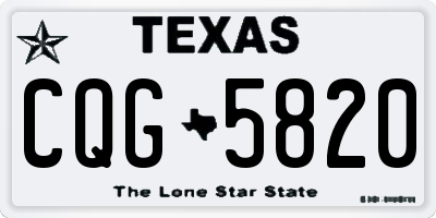 TX license plate CQG5820