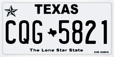 TX license plate CQG5821