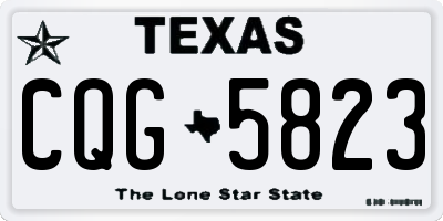 TX license plate CQG5823