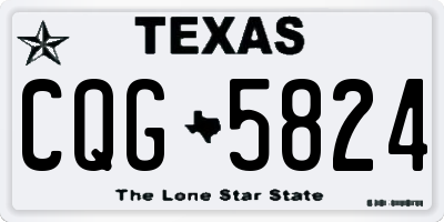 TX license plate CQG5824