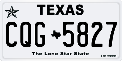 TX license plate CQG5827