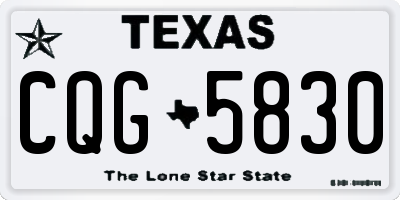 TX license plate CQG5830