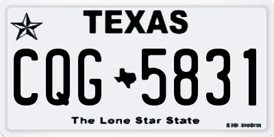 TX license plate CQG5831