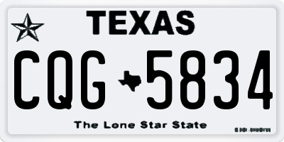 TX license plate CQG5834